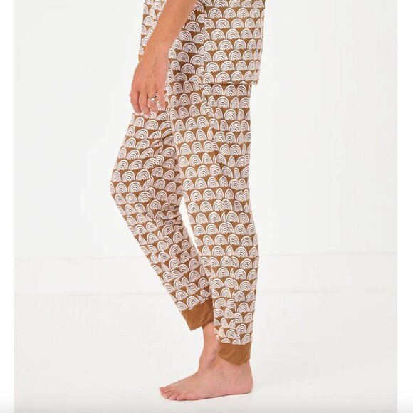 Little Sleepies Other - Little Sleepies Rust Rainbows Pajama Pants M Brown Jogger Sleep Lounge Bamboo